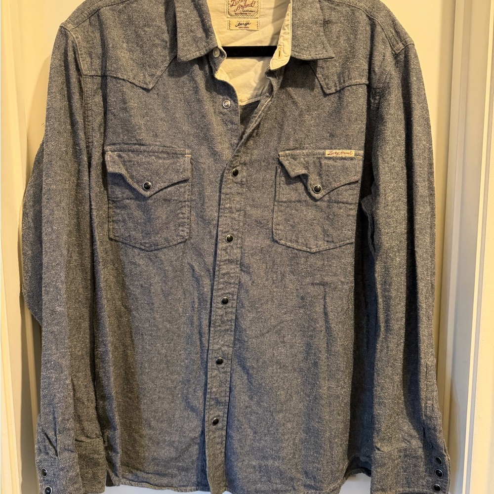 Lucky Brand Black Pearl Snap Up Shirt